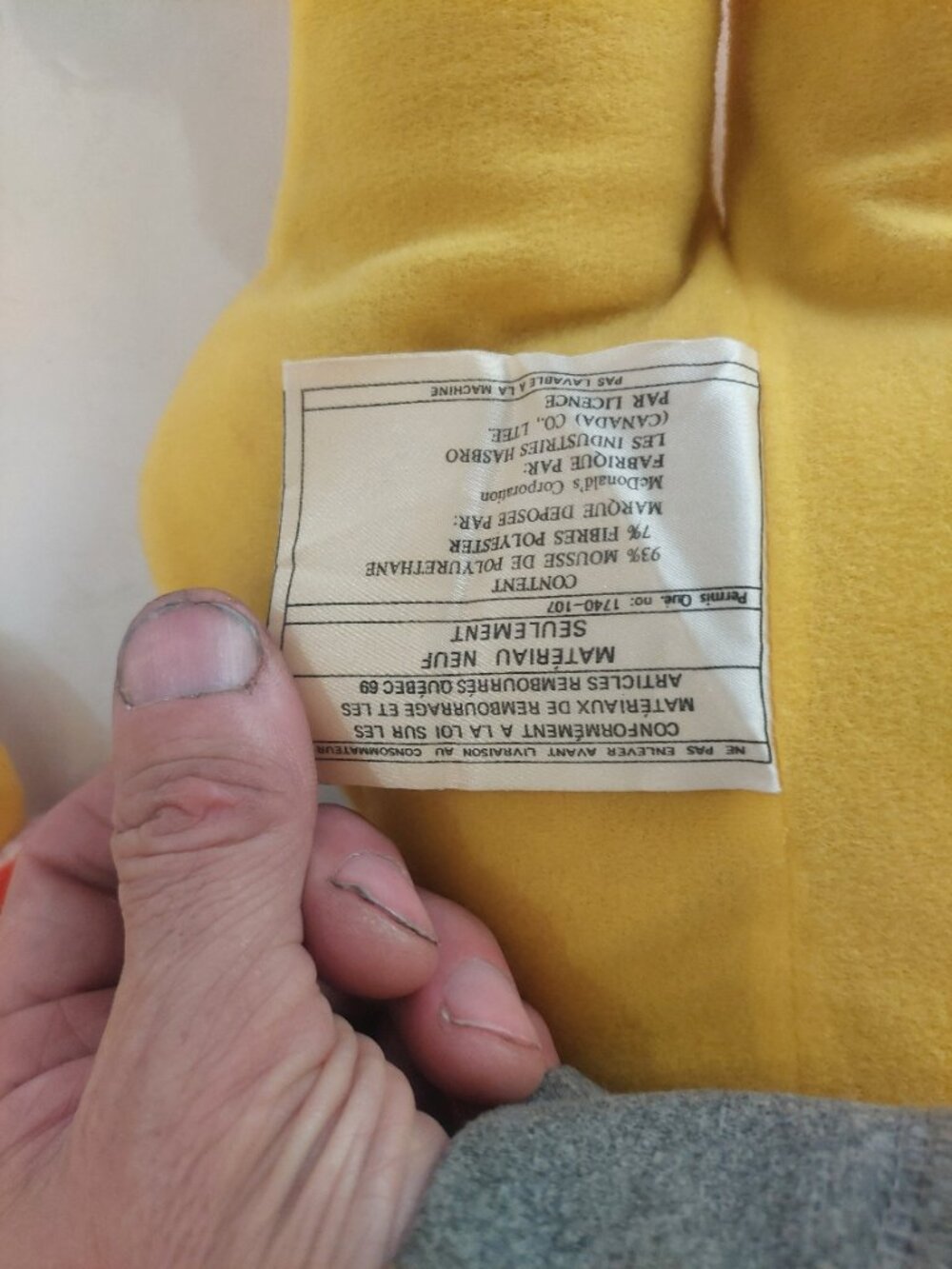 McDonald's Vintage 1978 Ronald McDonald Clown Plush Toy Doll Made in Canada - Picture 11 of 11